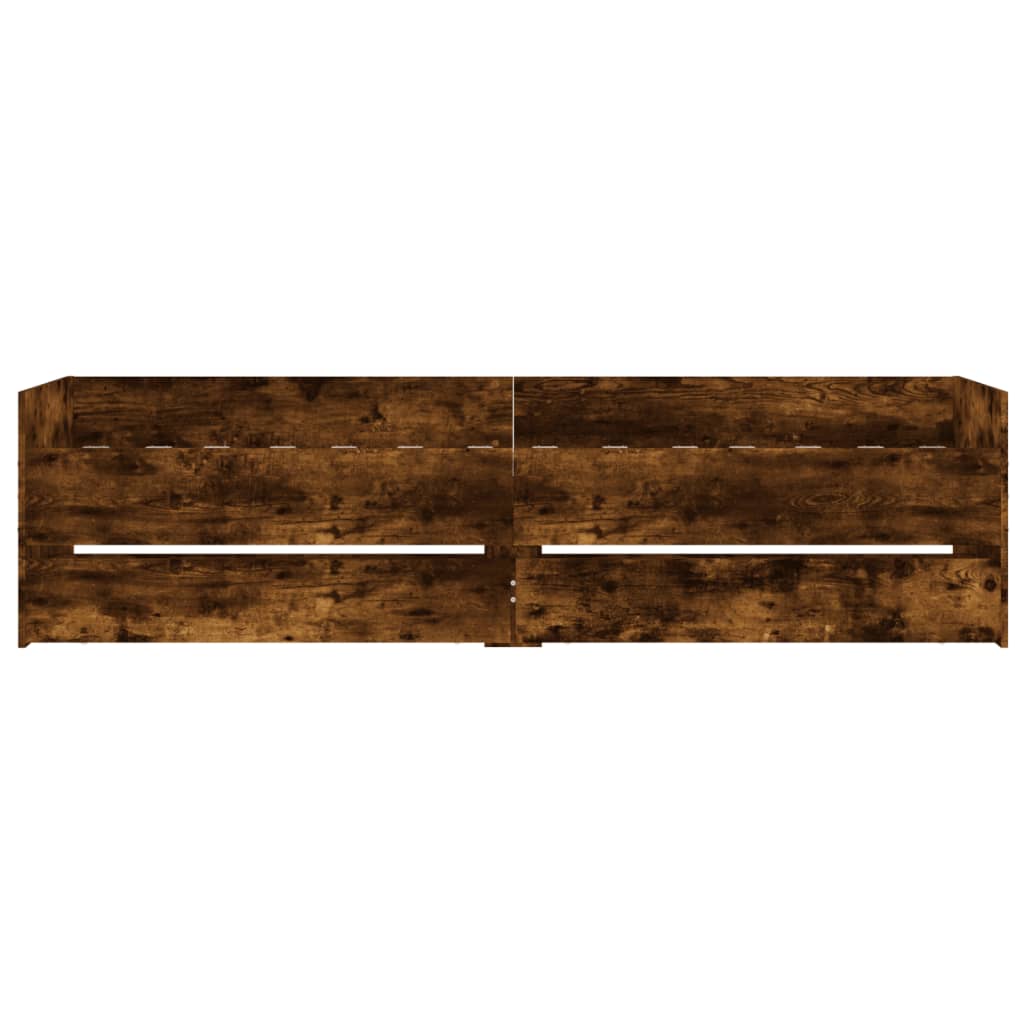 Giroletto con Cassetti Rovere Fumo 75x190 cm Small Single | homemem39