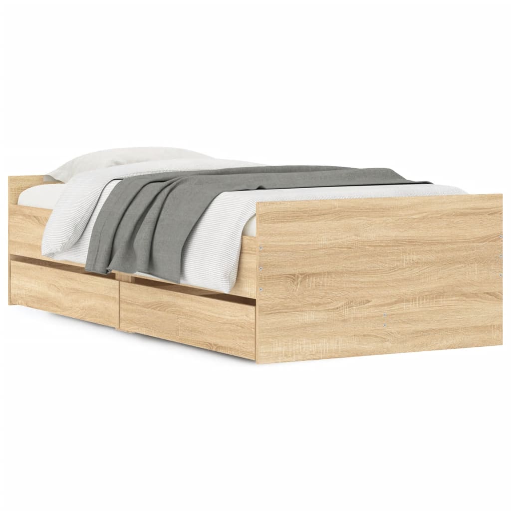 Giroletto con Cassetti Rovere Sonoma 100x200 cm | homemem39