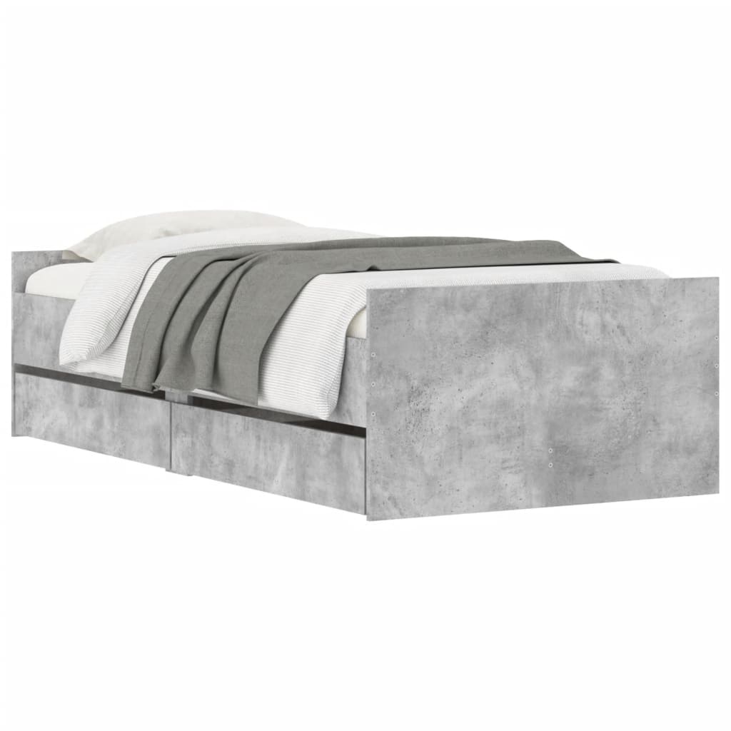 Giroletto con Cassetti Grigio Cemento 100x200 cm | homemem39