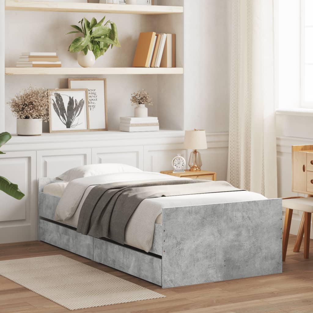 Giroletto con Cassetti Grigio Cemento 100x200 cm | homemem39