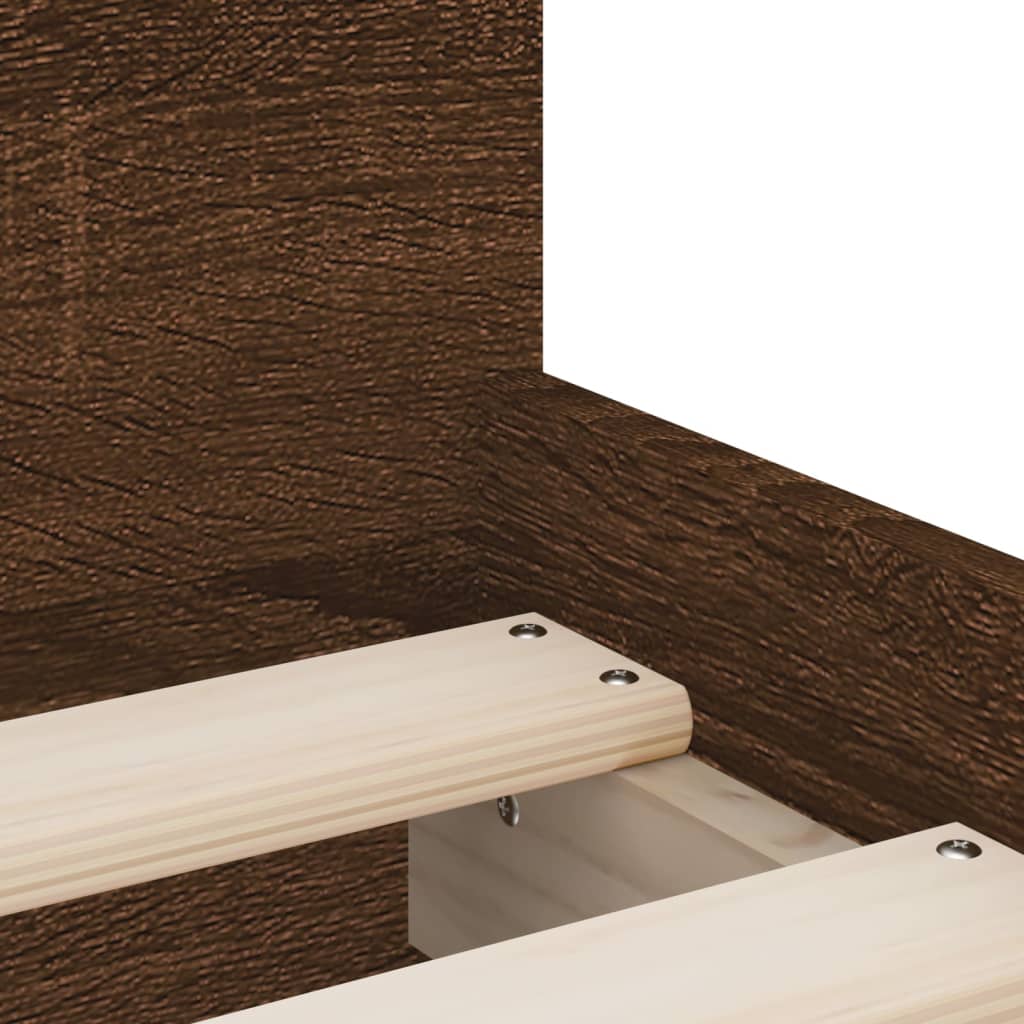 Giroletto con Cassetti Rovere Marrone 100x200 cm | homemem39