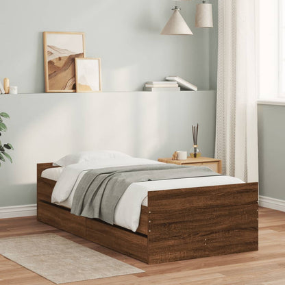 Giroletto con Cassetti Rovere Marrone 100x200 cm | homemem39