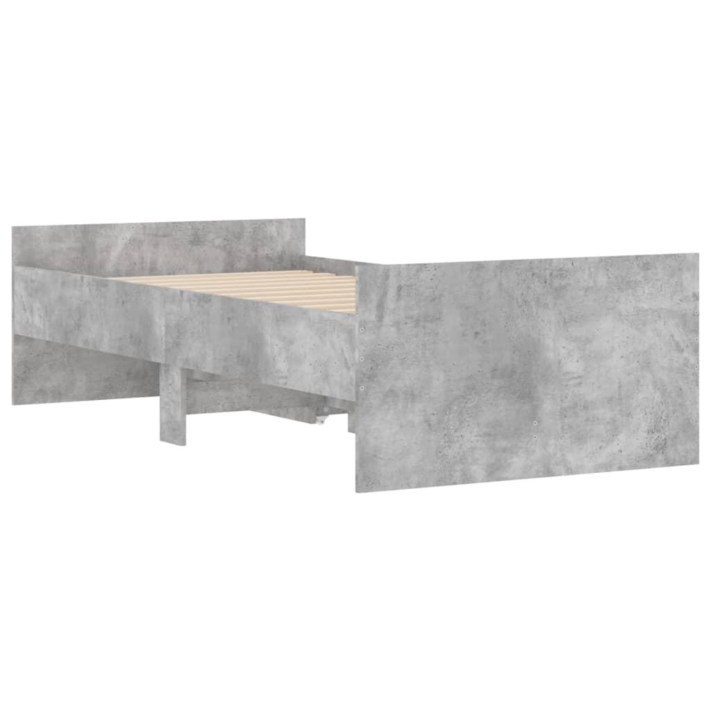 Giroletto con Cassetti Grigio Cemento 90x200 cm - homemem39