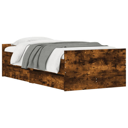 Giroletto con Cassetti Rovere Fumo 90x200 cm | homemem39