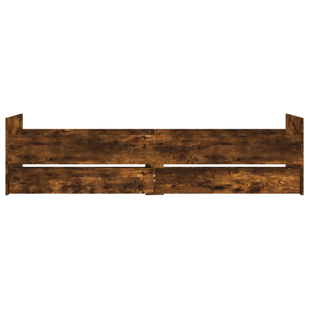 Giroletto con Cassetti Rovere Fumo 90x200 cm | homemem39