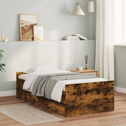 Giroletto con Cassetti Rovere Fumo 90x200 cm | homemem39