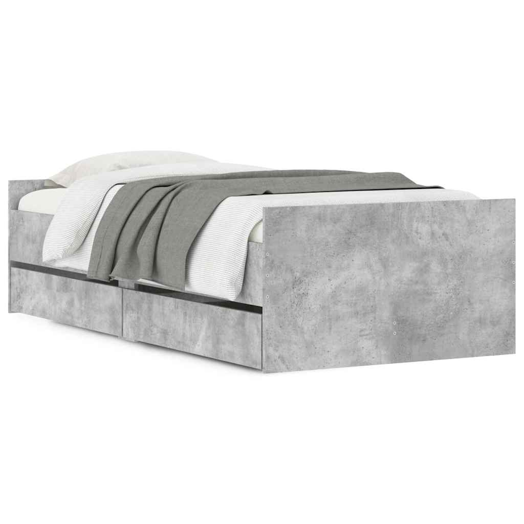 Giroletto con Cassetti Grigio Cemento 90x190 cm | homemem39