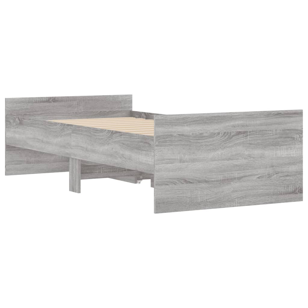 Giroletto con Cassetti Grigio Sonoma 90x190 cm | homemem39