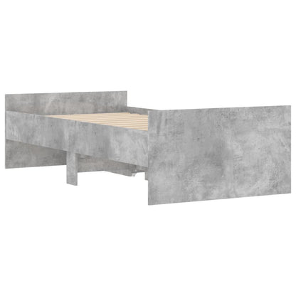 Giroletto con Cassetti Grigio Cemento 75x190 cm Small Single