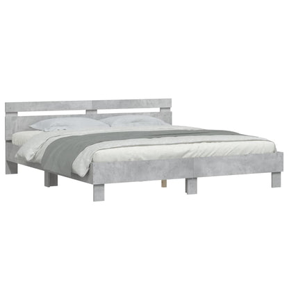 Giroletto Testiera Grigio Cemento 200x200 cm Legno Multistrato | homemem39