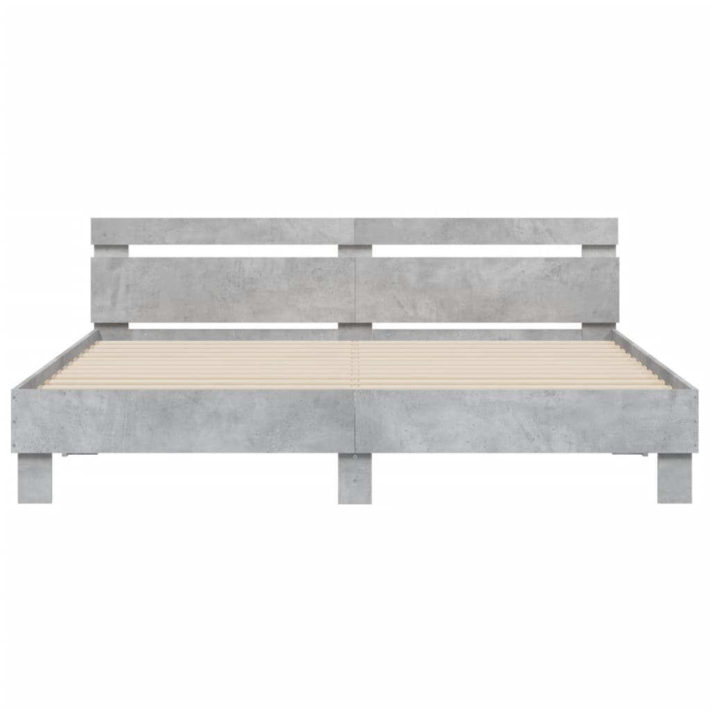Giroletto Testiera Grigio Cemento 200x200 cm Legno Multistrato | homemem39