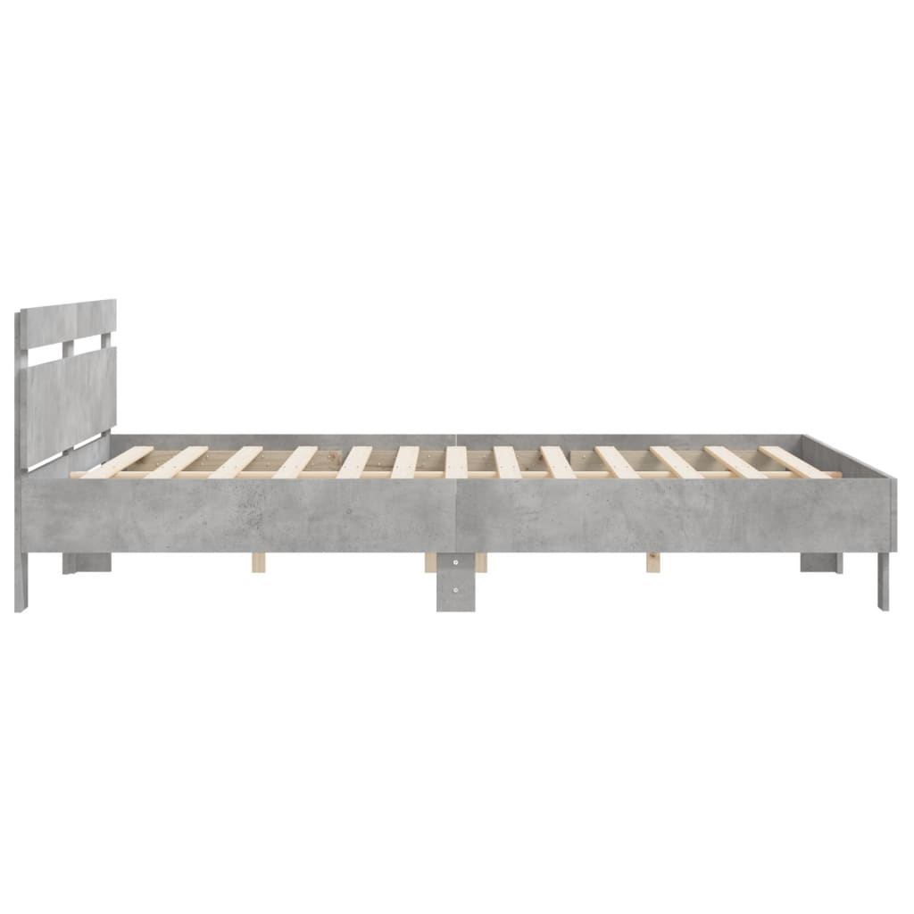 Giroletto Testiera Grigio Cemento 200x200 cm Legno Multistrato | homemem39