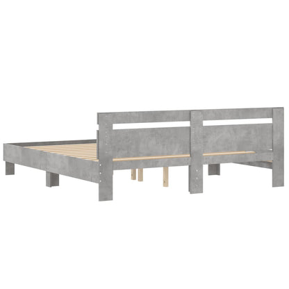 Giroletto Testiera Grigio Cemento 200x200 cm Legno Multistrato | homemem39