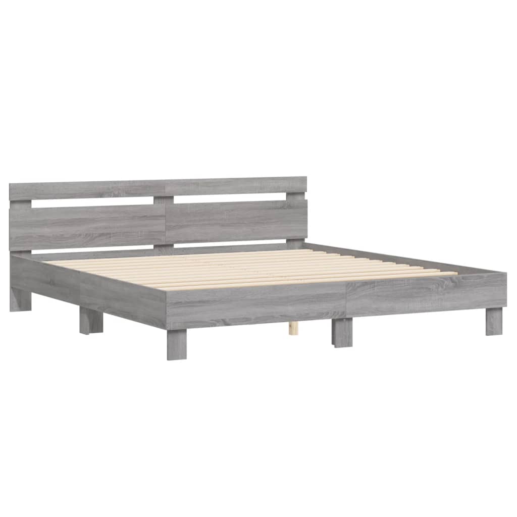 Giroletto Testiera Grigio Sonoma 160x200 cm Legno Multistrato | homemem39