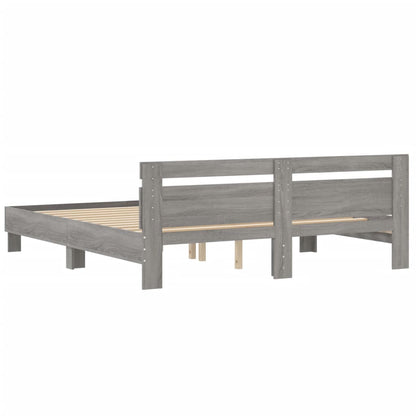 Giroletto Testiera Grigio Sonoma 160x200 cm Legno Multistrato | homemem39