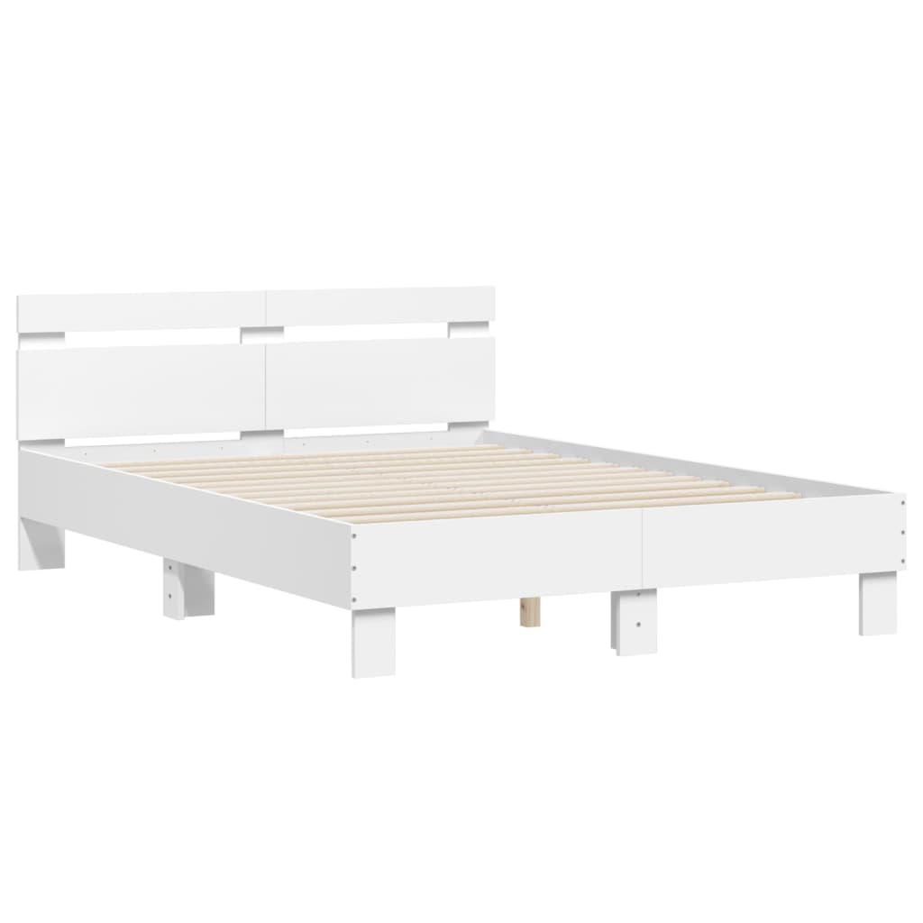 Giroletto con Testiera Bianco 120x200 cm in Legno Multistrato | homemem39
