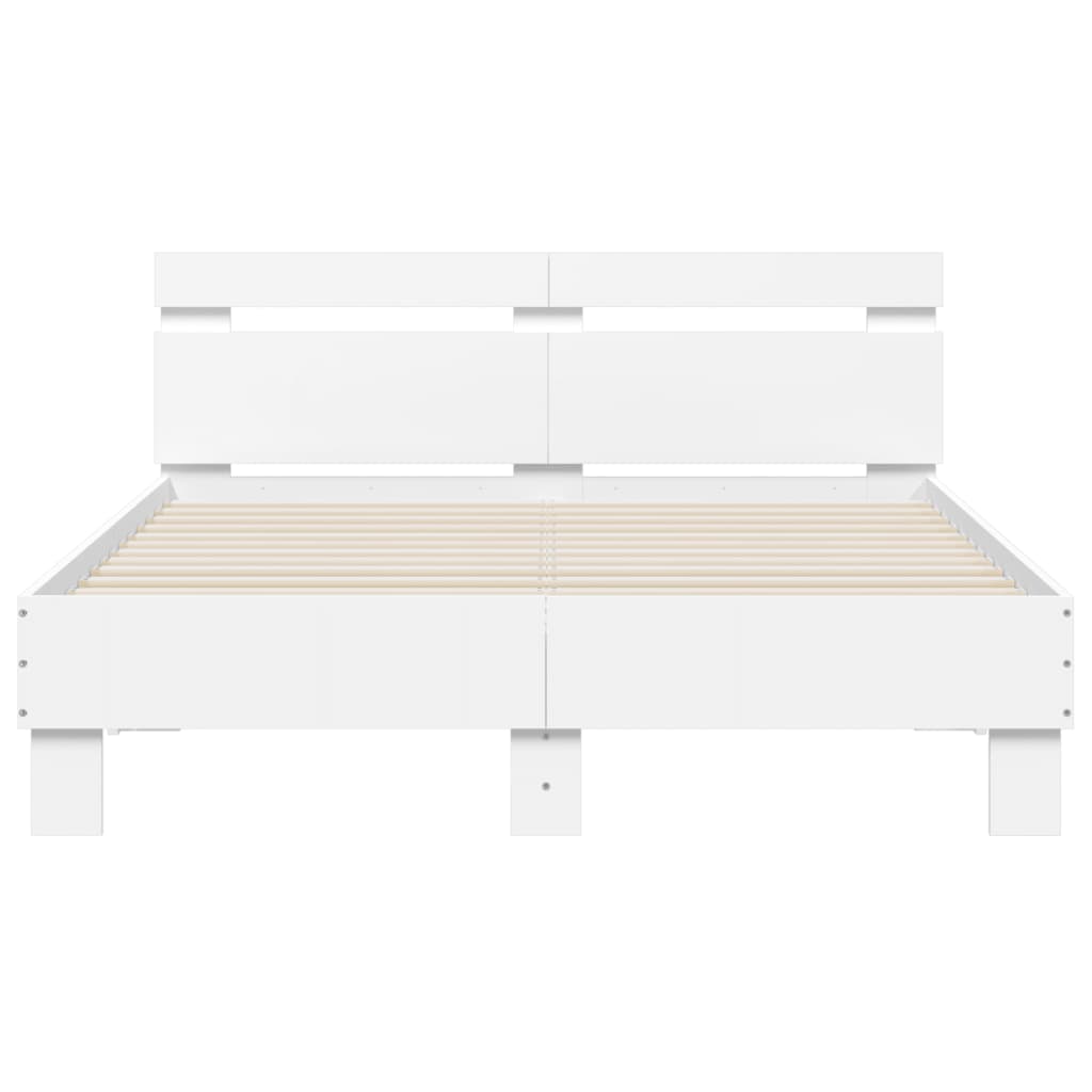 Giroletto con Testiera Bianco 120x200 cm in Legno Multistrato | homemem39