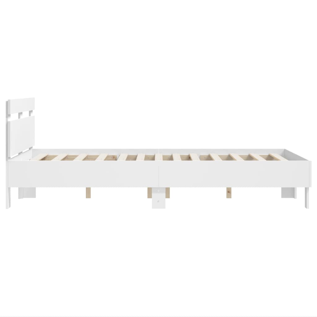 Giroletto con Testiera Bianco 120x200 cm in Legno Multistrato | homemem39