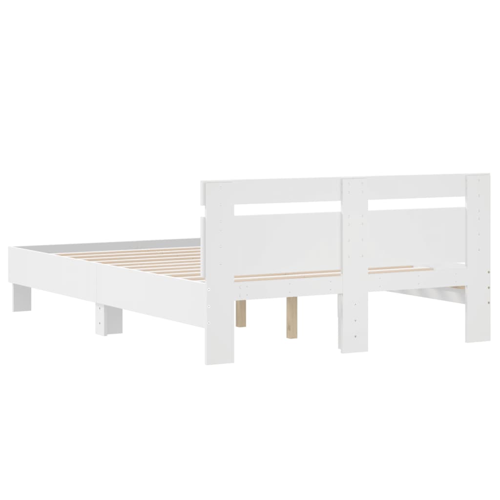 Giroletto con Testiera Bianco 120x200 cm in Legno Multistrato | homemem39