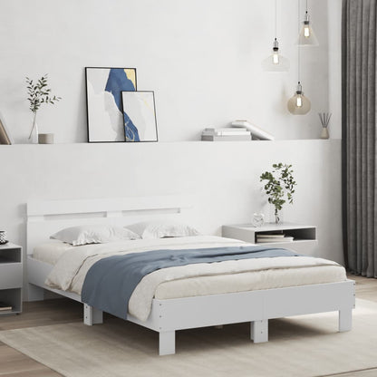 Giroletto con Testiera Bianco 120x200 cm in Legno Multistrato | homemem39