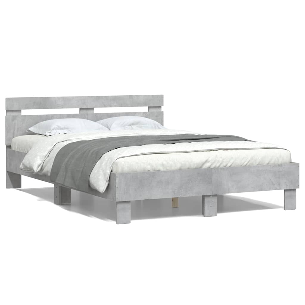Giroletto Testiera Grigio Cemento 120x200 cm Legno Multistrato | homemem39
