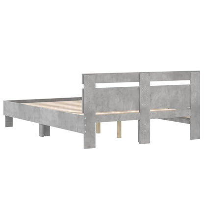 Giroletto Testiera Grigio Cemento 120x200 cm Legno Multistrato | homemem39