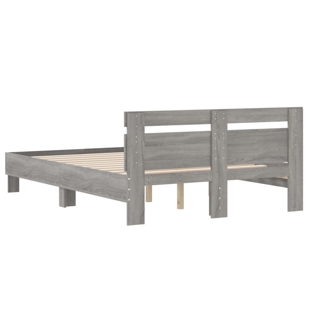 Giroletto Testiera Grigio Sonoma 120x200 cm Legno Multistrato | homemem39