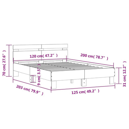 Giroletto Testiera Grigio Sonoma 120x200 cm Legno Multistrato | homemem39