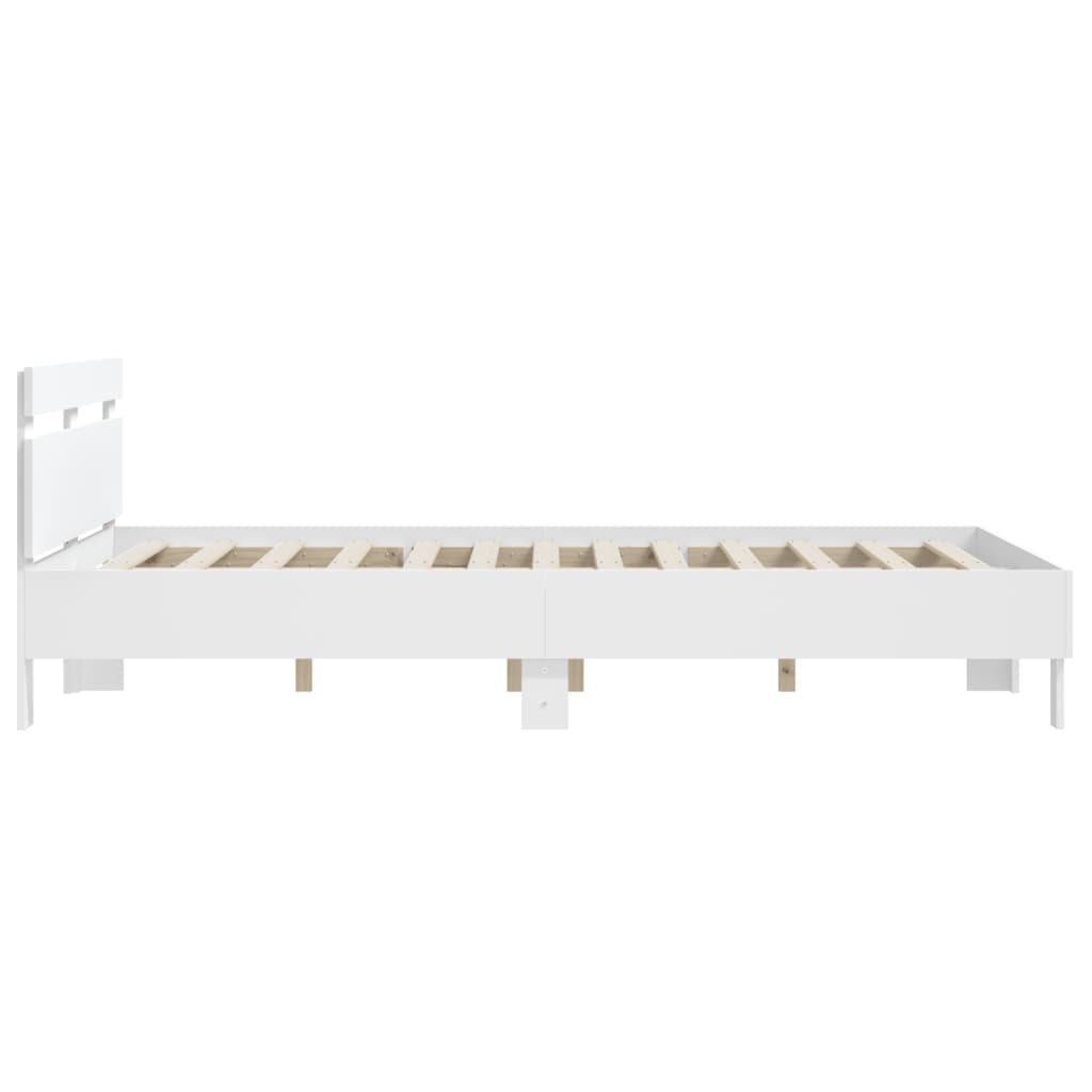 Giroletto con Testiera Bianco 140x190 cm in Legno Multistrato | homemem39