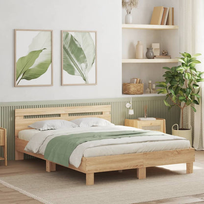 Giroletto Testiera Rovere Sonoma 140x190 cm Legno Multistrato | homemem39