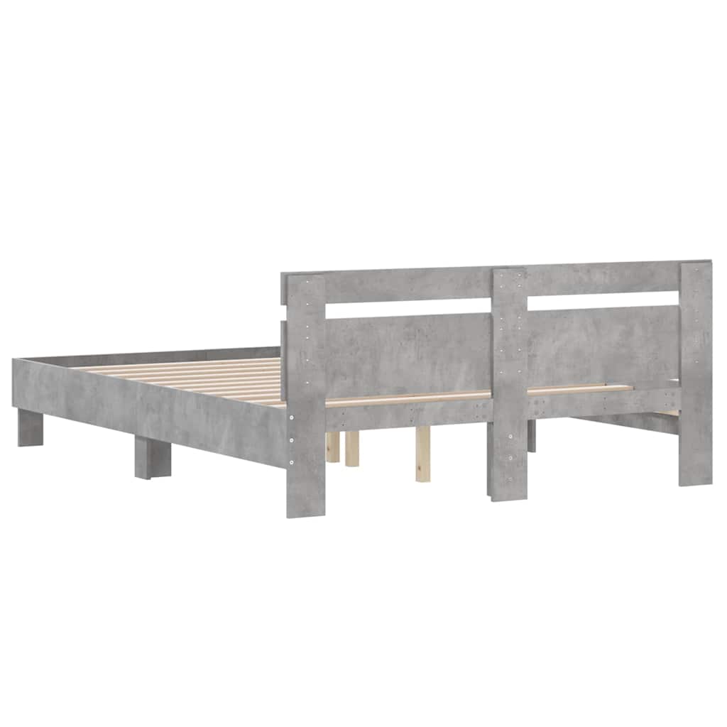 Giroletto Testiera Grigio Cemento 140x190 cm Legno Multistrato