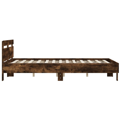 Giroletto con Testiera Rovere Fumo 140x190 cm Legno Multistrato | homemem39