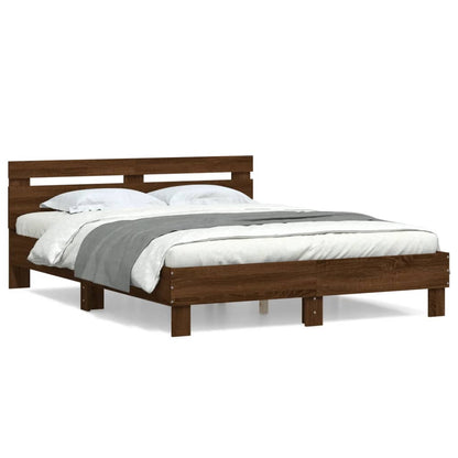Giroletto Testiera Rovere Marrone 140x190 cm Legno Multistrato | homemem39