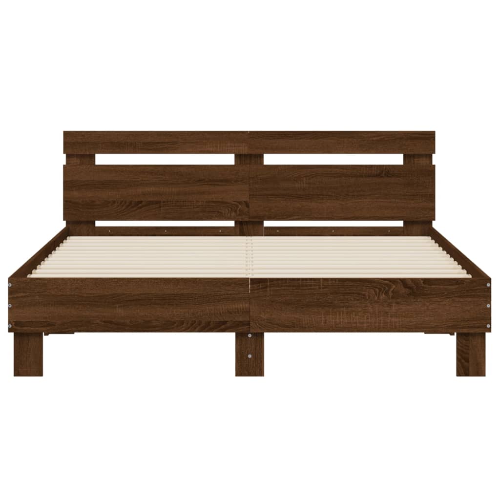 Giroletto Testiera Rovere Marrone 140x190 cm Legno Multistrato | homemem39