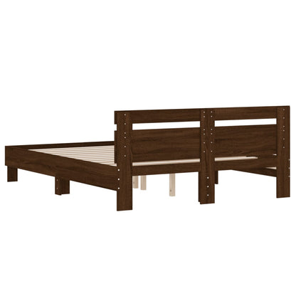 Giroletto Testiera Rovere Marrone 140x190 cm Legno Multistrato | homemem39