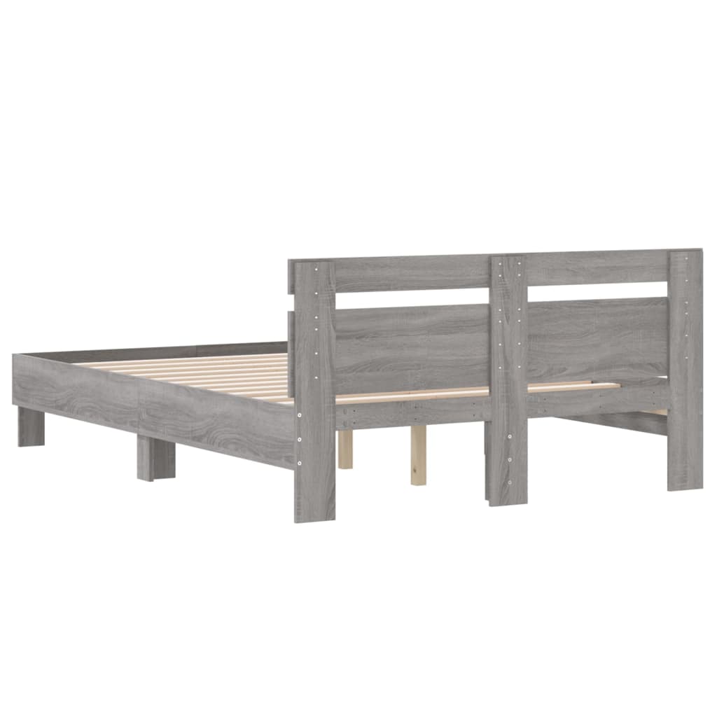 Giroletto Testiera Grigio Sonoma 135x190 cm Legno Multistrato | homemem39