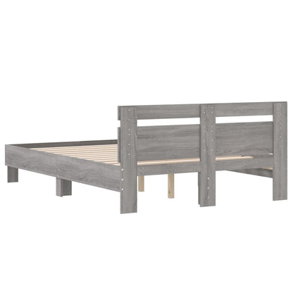 Giroletto Testiera Grigio Sonoma 135x190 cm Legno Multistrato | homemem39
