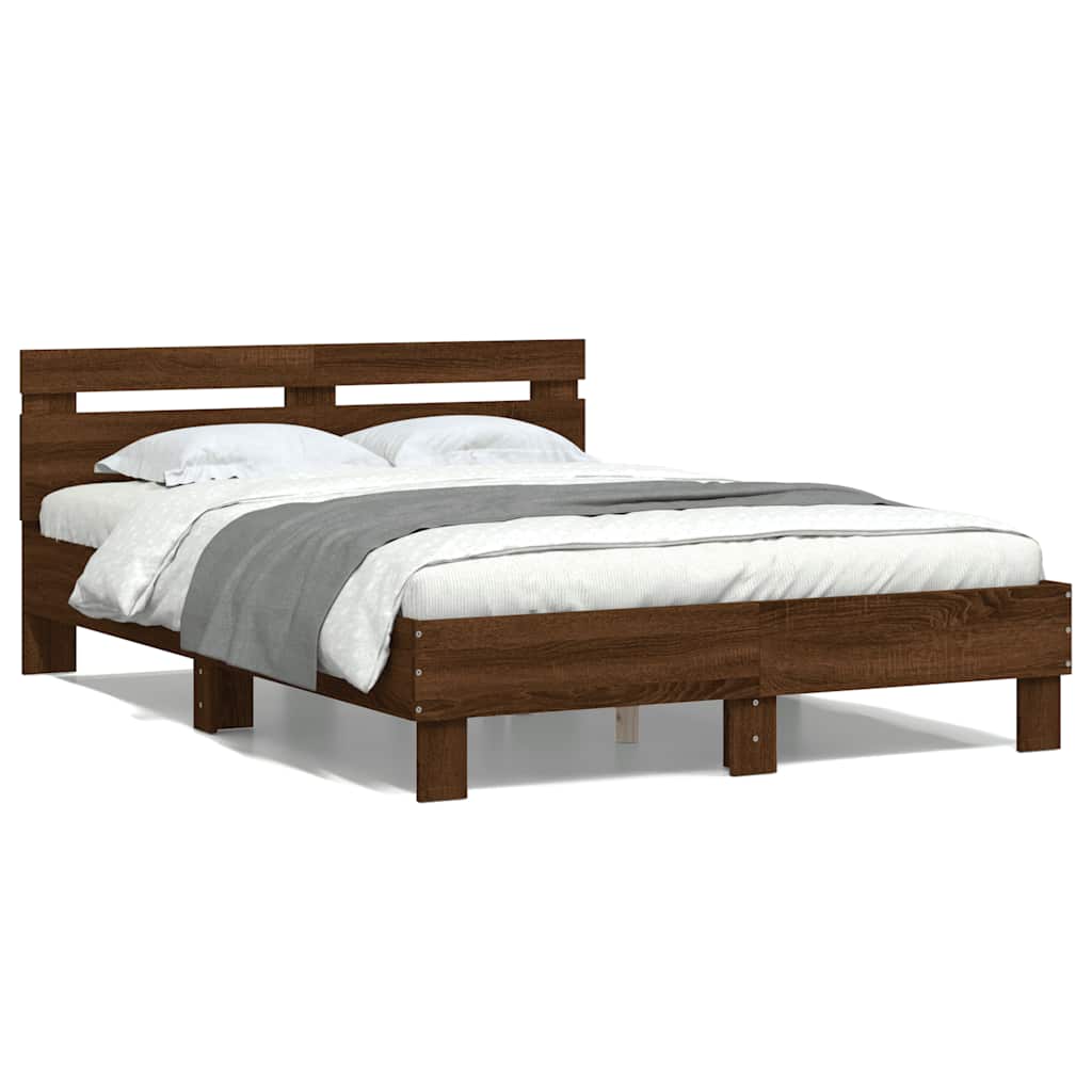 Giroletto Testiera Rovere Marrone 135x190 cm Legno Multistrato | homemem39