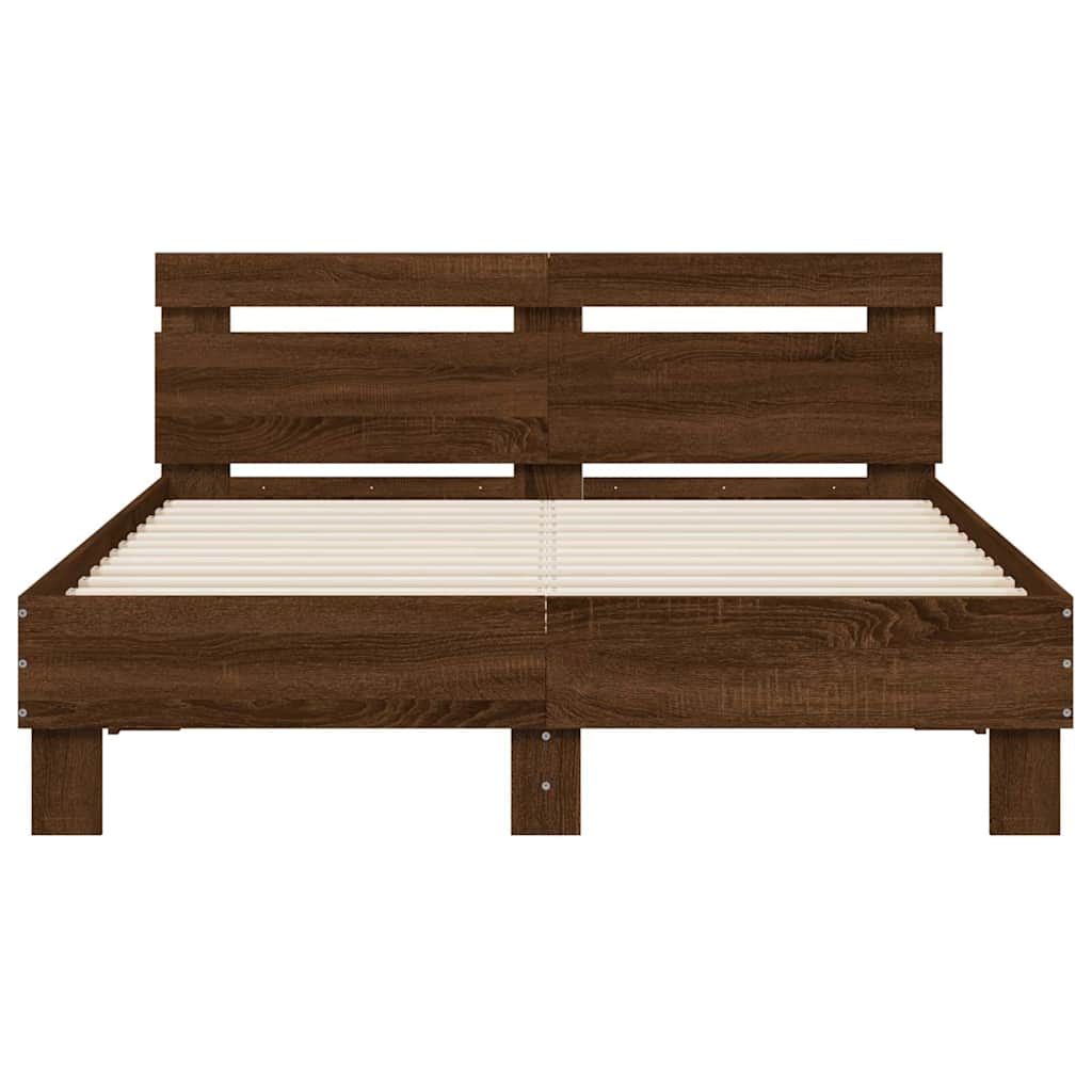 Giroletto Testiera Rovere Marrone 135x190 cm Legno Multistrato | homemem39