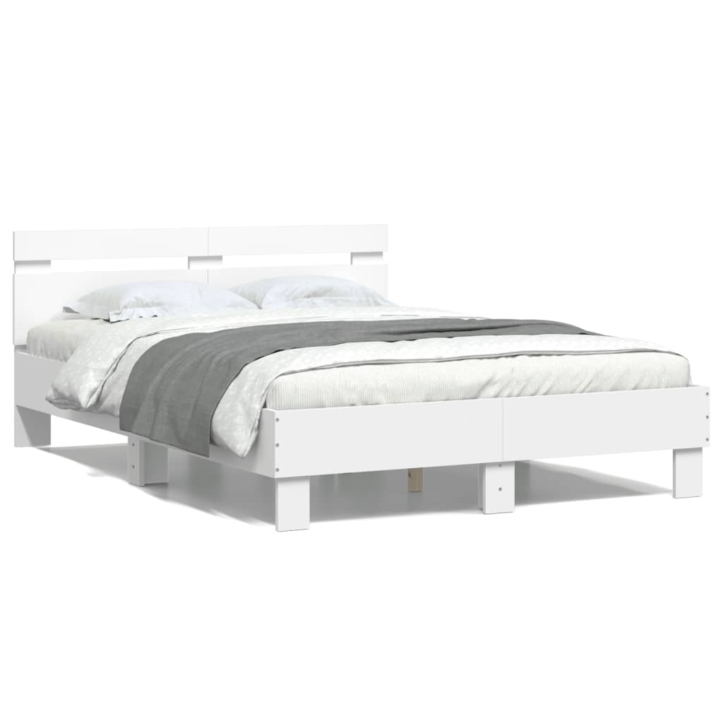 Giroletto con Testiera Bianco 120x190 cm in Legno Multistrato | homemem39