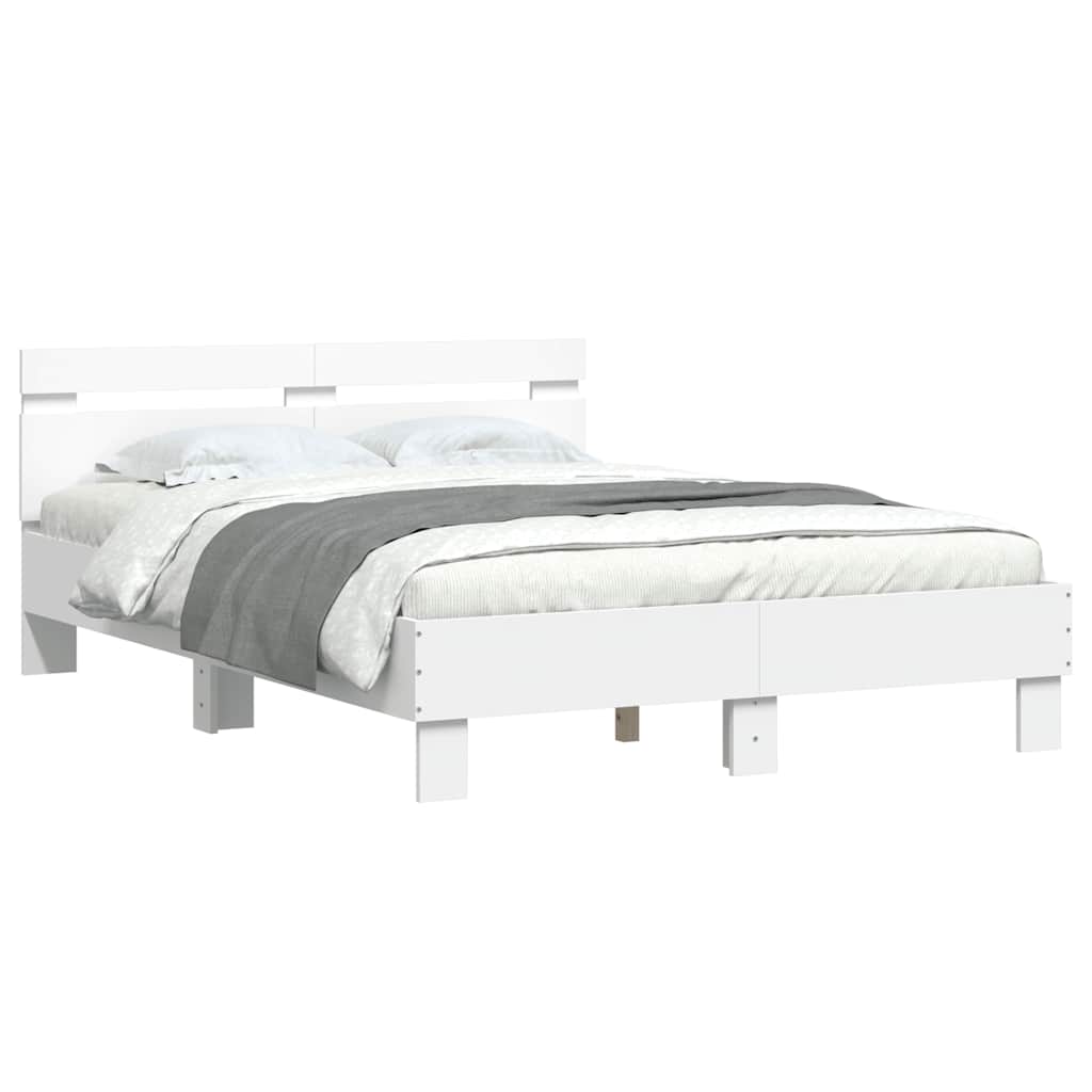 Giroletto con Testiera Bianco 120x190 cm in Legno Multistrato | homemem39