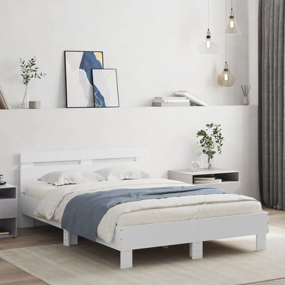 Giroletto con Testiera Bianco 120x190 cm in Legno Multistrato | homemem39
