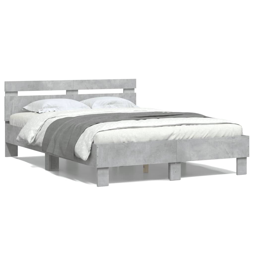 Giroletto Testiera Grigio Cemento 120x190 cm Legno Multistrato | homemem39