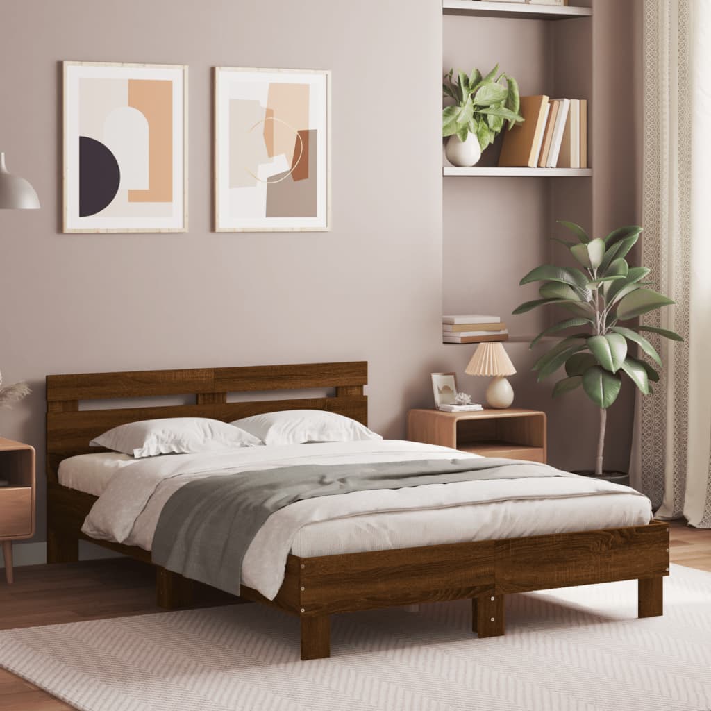 Giroletto Testiera Rovere Marrone 120x190 cm Legno Multistrato | homemem39