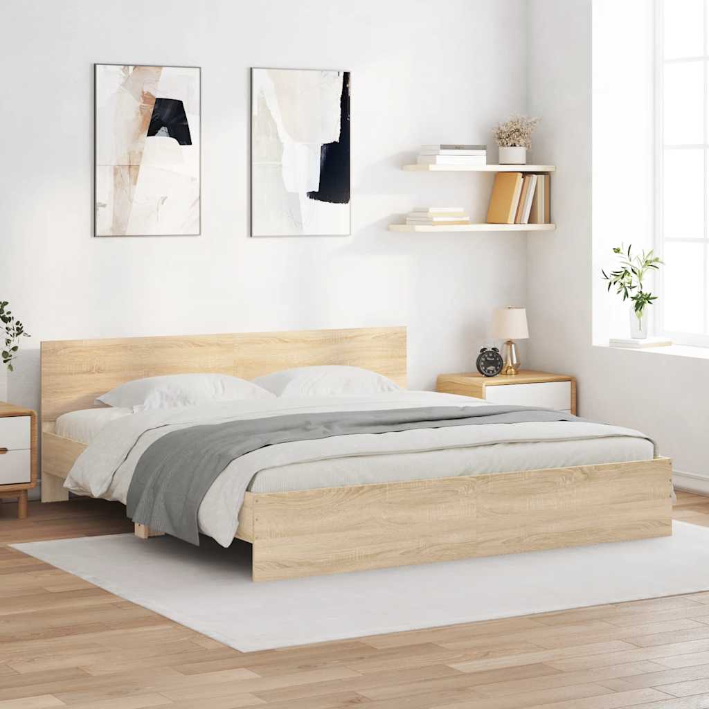 Giroletto con Testiera Rovere Sonoma 180x200 cm | homemem39