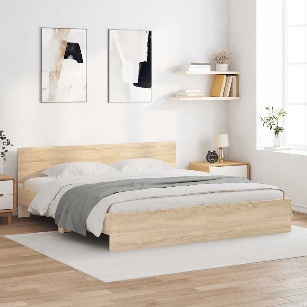Giroletto con Testiera Rovere Sonoma 180x200 cm