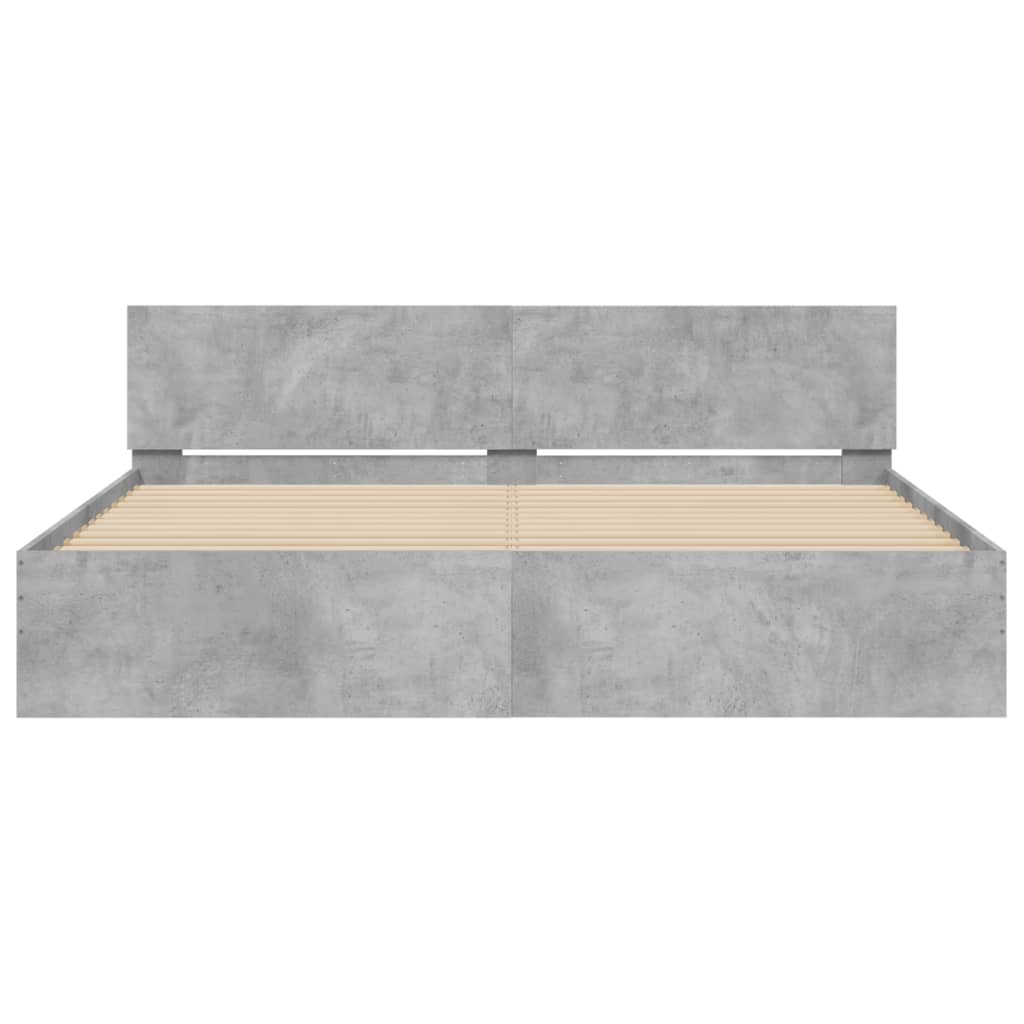 Giroletto con Testiera Grigio Cemento 180x200 cm | homemem39