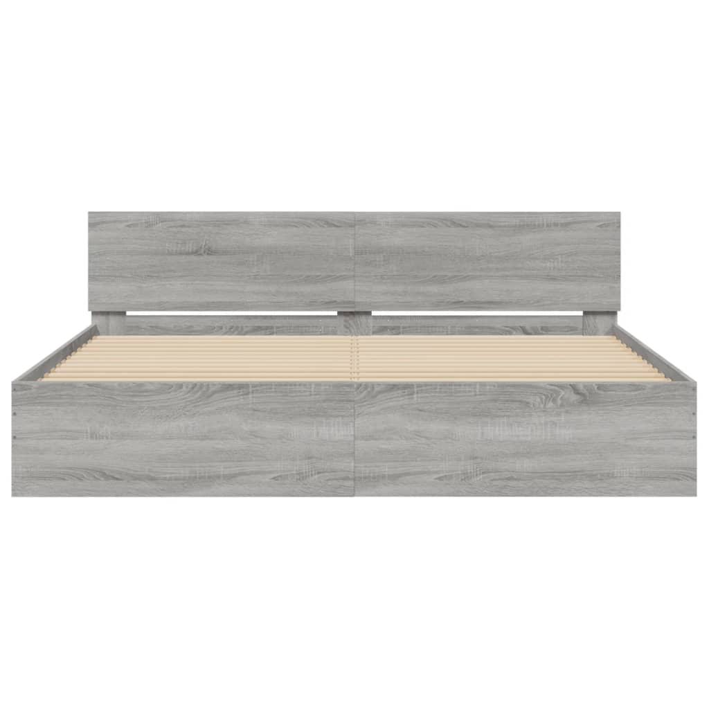 Giroletto con Testiera Grigio Sonoma 180x200 cm | homemem39