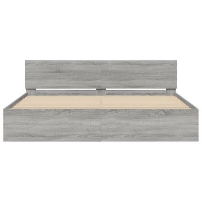 Giroletto con Testiera Grigio Sonoma 180x200 cm | homemem39