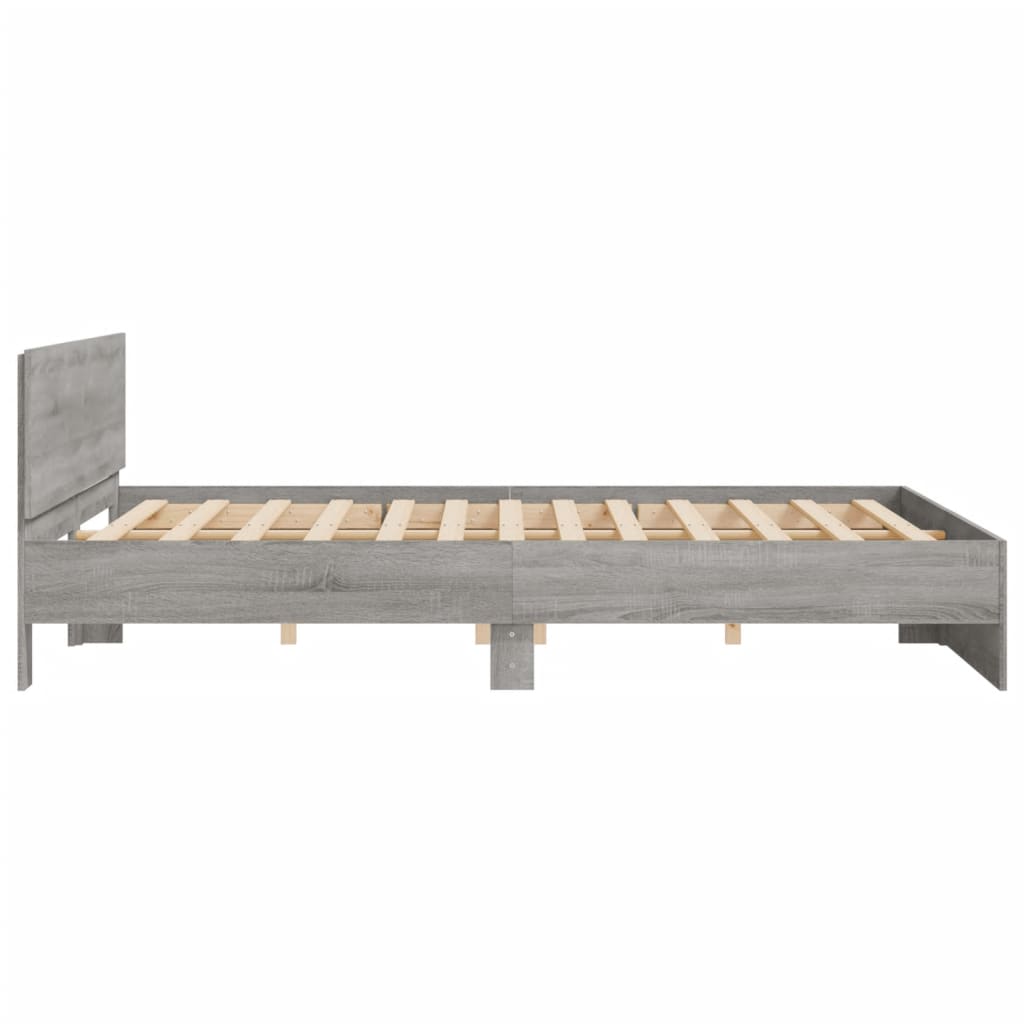Giroletto con Testiera Grigio Sonoma 180x200 cm | homemem39